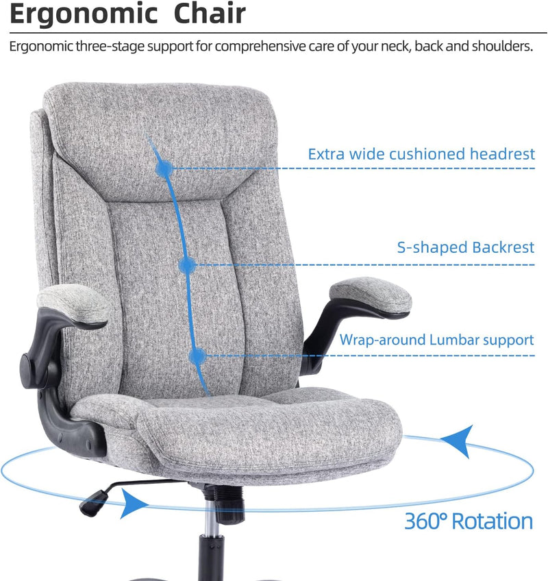 Office Chairs for Home Ergonomic Fabric Desk Chair