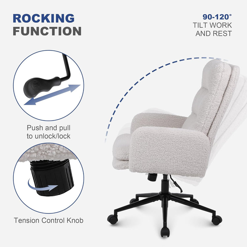 Desk Chair Faux Cashmere Office