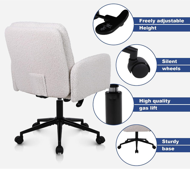 Office Chairs for Home Faux Cashmere Desk Chair