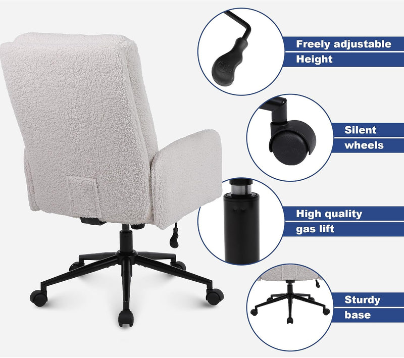 Office Chairs for Home Faux Cashmere Desk Chair