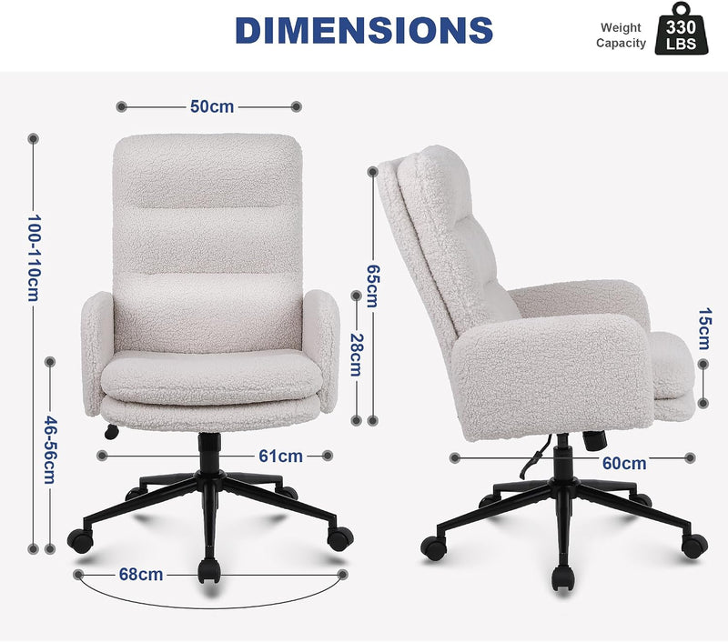 Office Chairs for Home Faux Cashmere Desk Chair