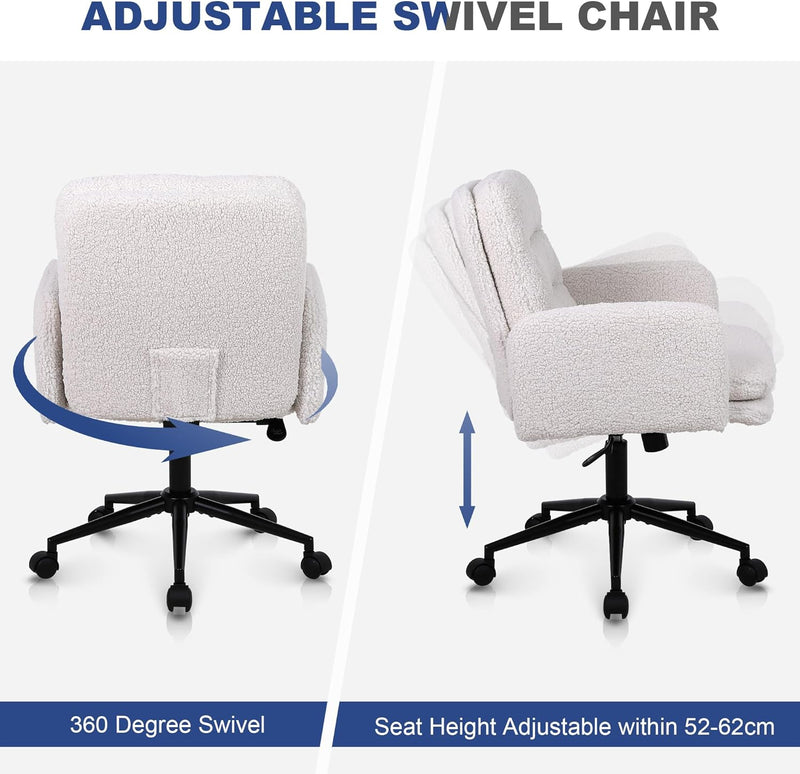 Desk Chair Faux Cashmere Office