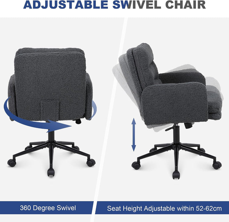 Office Chairs for Home Faux Cashmere Desk Chair