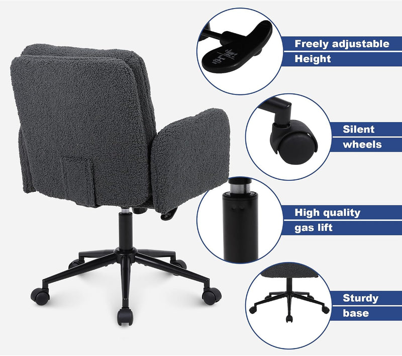 Office Chairs for Home Faux Cashmere Desk Chair