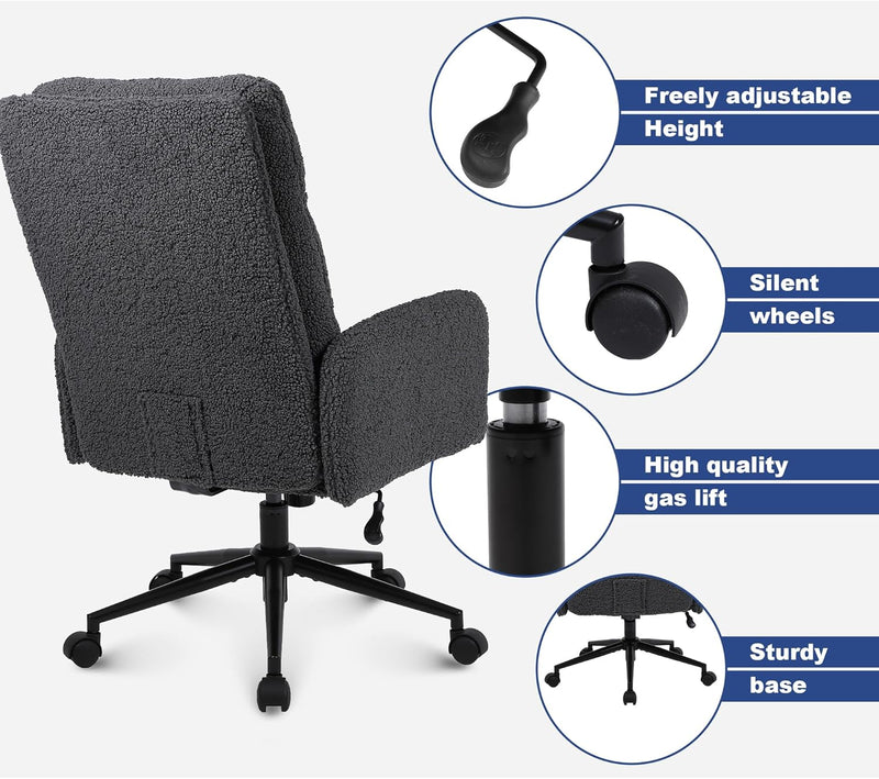 Office Chairs for Home Faux Cashmere Desk Chair
