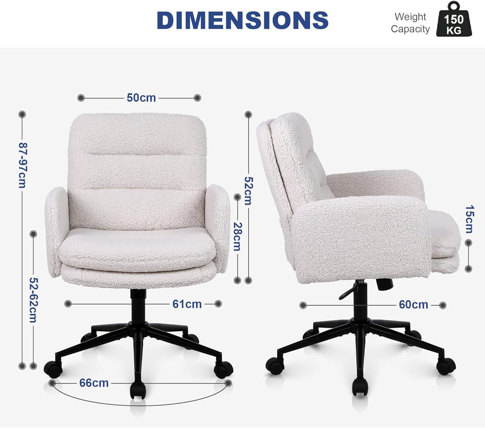 Office Chairs for Home Faux Cashmere Desk Chair