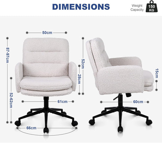 Office Chairs for Home Faux Cashmere Desk Chair