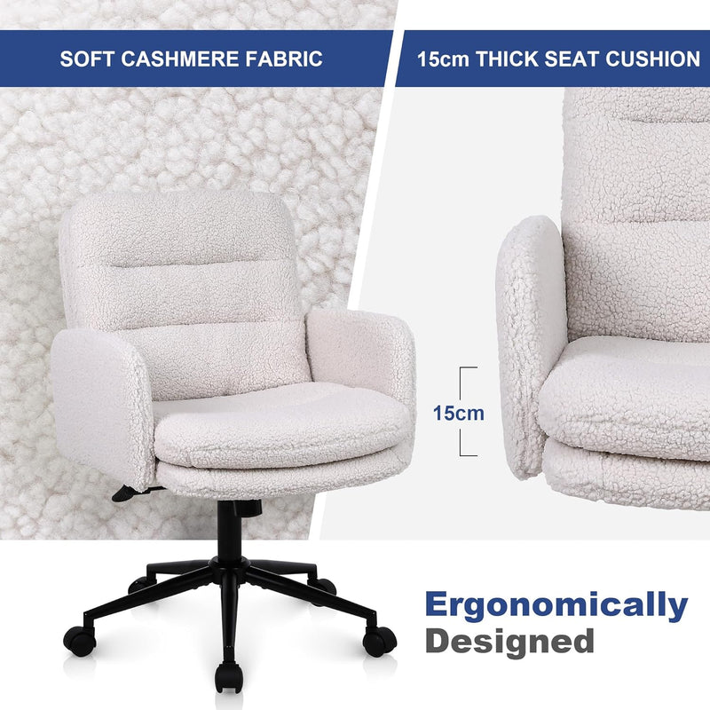 Office Chairs for Home Faux Cashmere Desk Chair