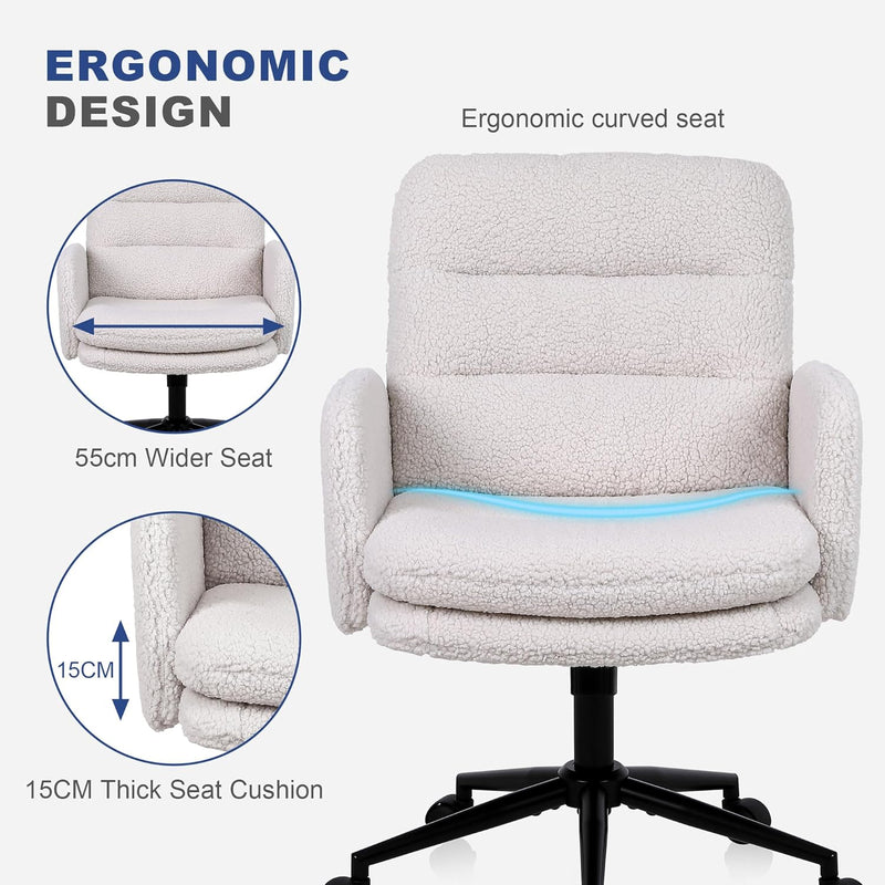 Office Chairs for Home Faux Cashmere Desk Chair
