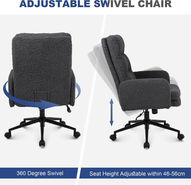 Office Chairs for Home Faux Cashmere Desk Chair