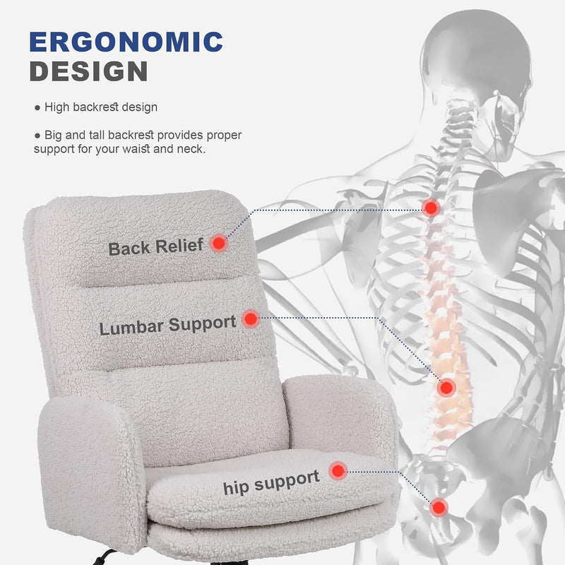 Office Chairs for Home Faux Cashmere Desk Chair