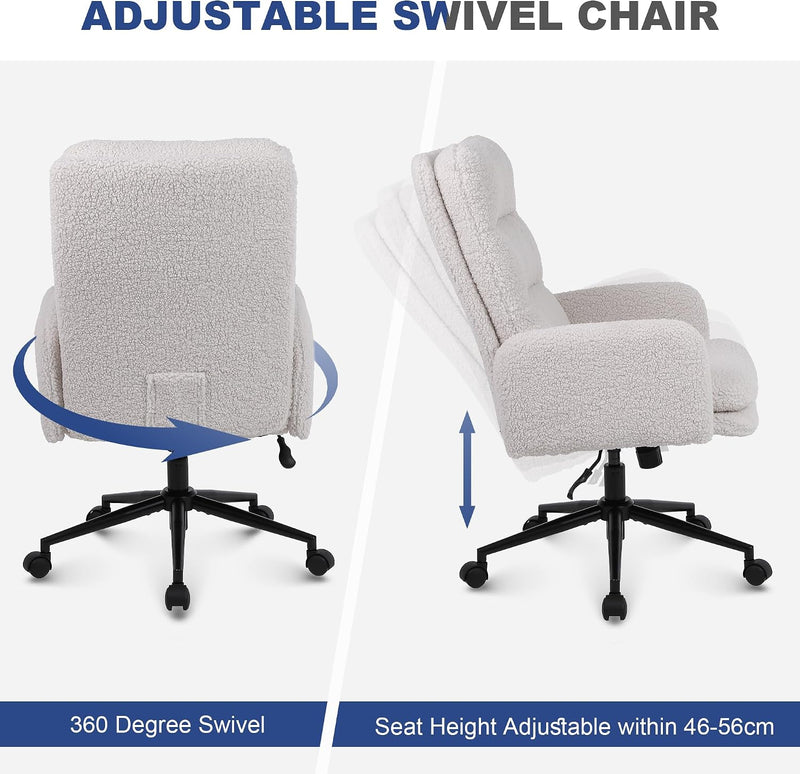 Office Chairs for Home Faux Cashmere Desk Chair
