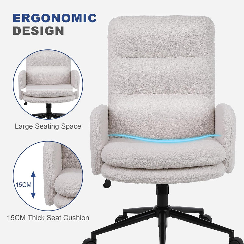 Office Chairs for Home Faux Cashmere Desk Chair