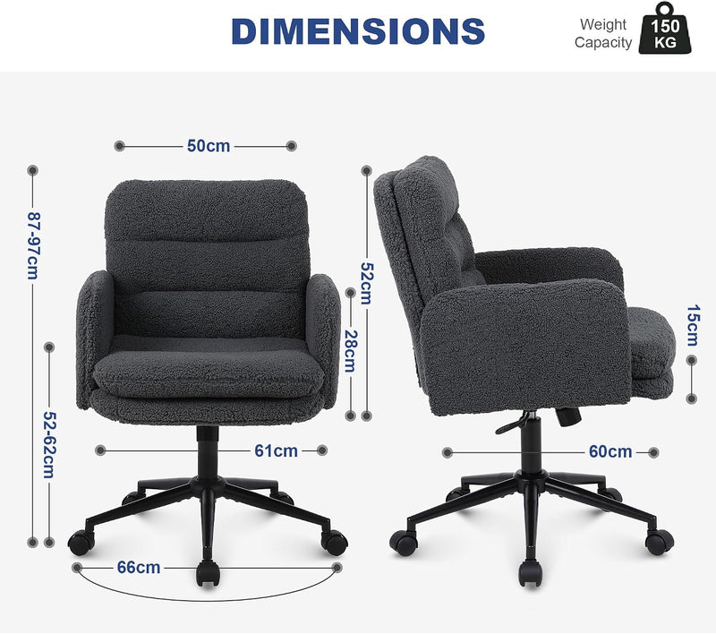 Office Chairs for Home Faux Cashmere Desk Chair