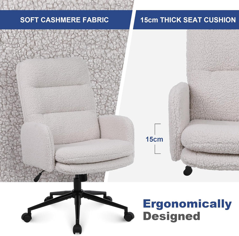 Desk Chair Faux Cashmere Office
