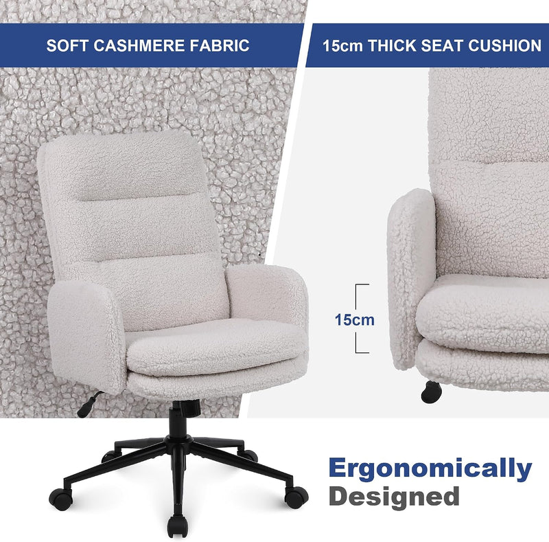 Office Chairs for Home Faux Cashmere Desk Chair