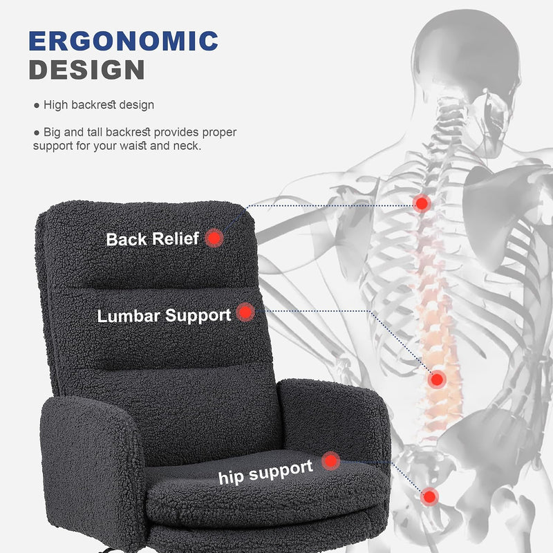 Office Chairs for Home Faux Cashmere Desk Chair