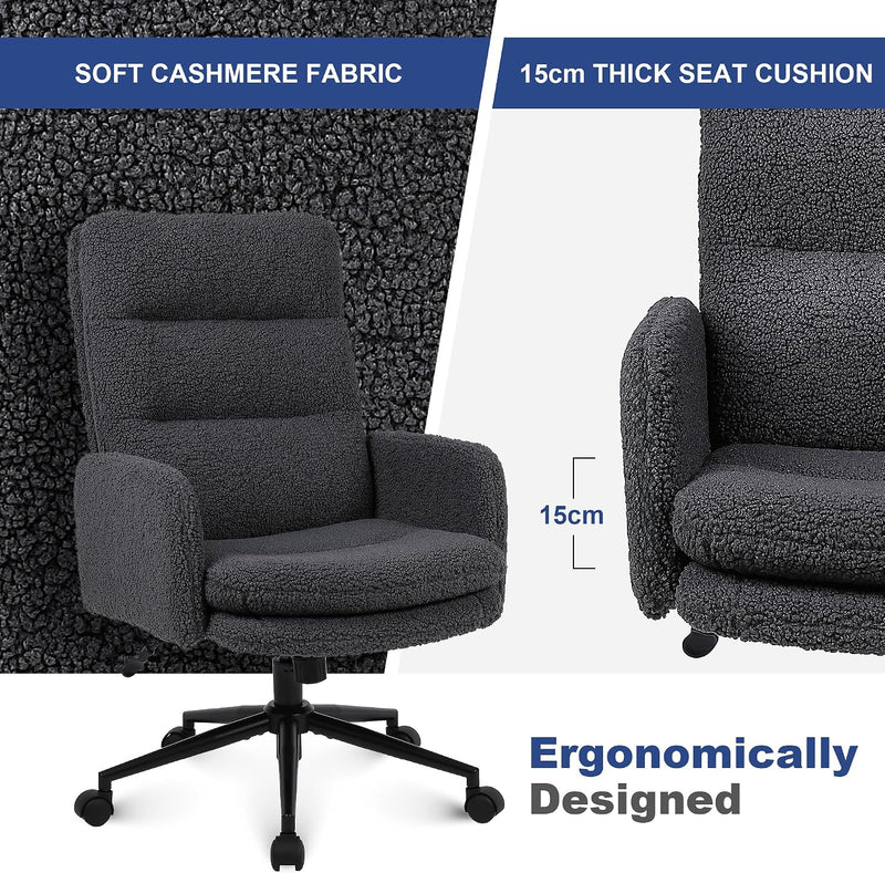 Office Chairs for Home Faux Cashmere Desk Chair