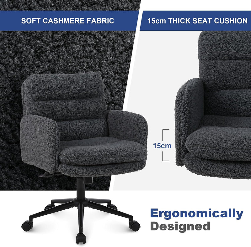 Office Chairs for Home Faux Cashmere Desk Chair