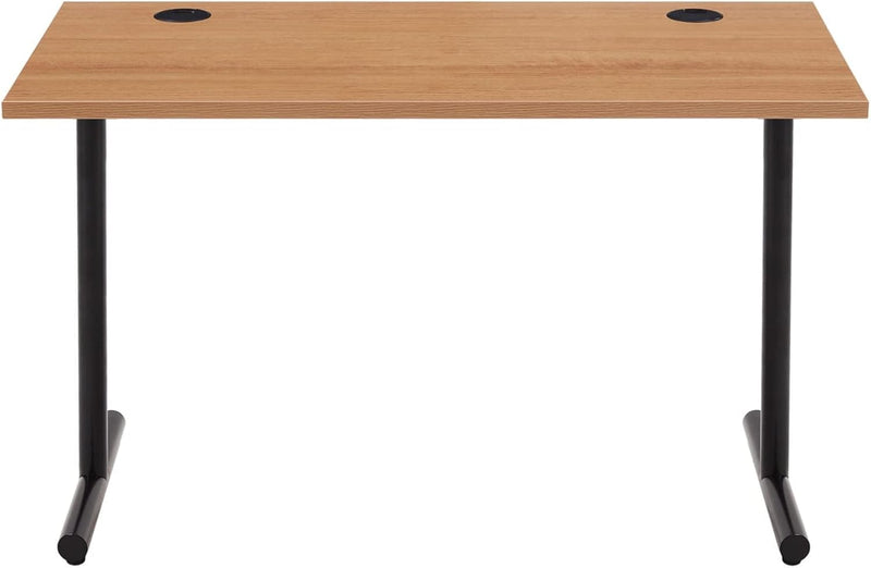 Office Computer Desk Beech Desktop and Frame Rectangular