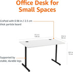 Office Computer Desk Beech Desktop and Frame Rectangular