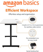 Office Computer Desk Beech Desktop and Frame Rectangular