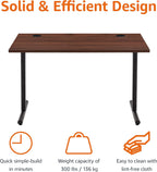 Office Computer Desk Beech Desktop and Frame Rectangular