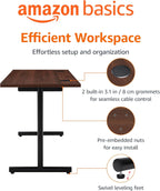 Office Computer Desk Beech Desktop and Frame Rectangular