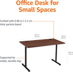 Office Computer Desk Beech Desktop and Frame Rectangular