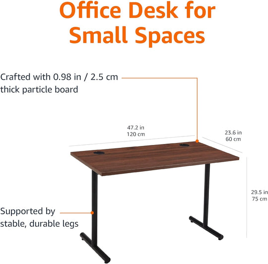Office Computer Desk Beech Desktop and Frame Rectangular