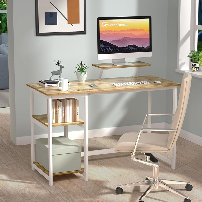 Office Desk 120CM with Monitor Stand Study Computer