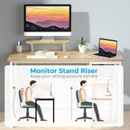 Office Desk 120CM with Monitor Stand Study Computer