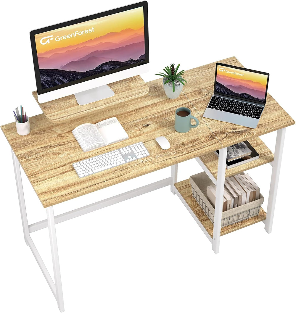 Office Desk 120CM with Monitor Stand Study Computer