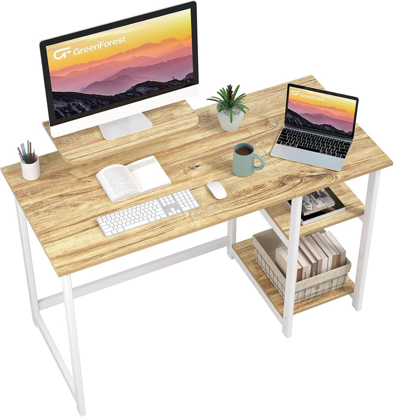 Office Desk 120CM with Monitor Stand Study Computer