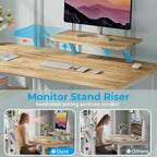Office Desk 120CM with Monitor Stand Study Computer