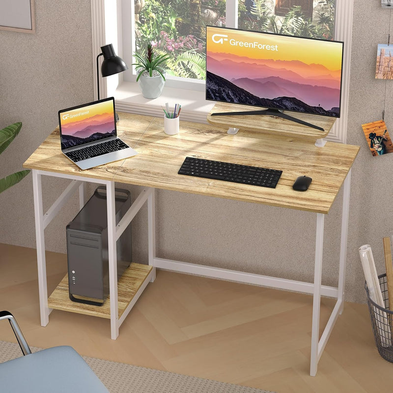 Office Desk 120CM with Monitor Stand Study Computer
