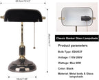 Office Desk Lamp Vintage Glass Table with Brass