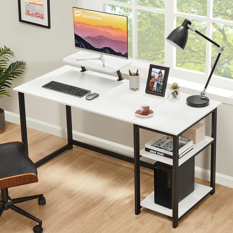 Office Desk with Monitor Stand