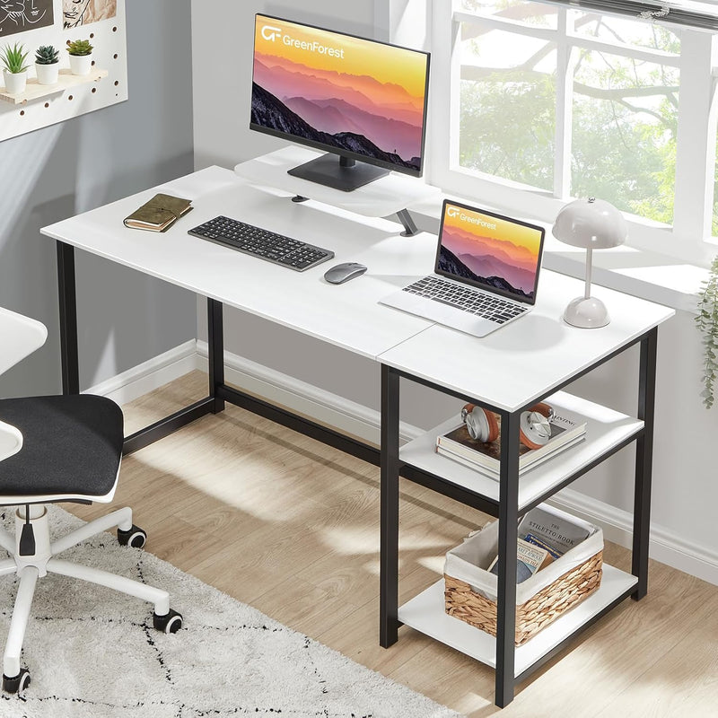 Office Desk with Monitor Stand
