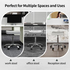 Office Stool with Wheels Faux Leather Workbench