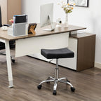 Office Stool with Wheels Faux Leather Workbench