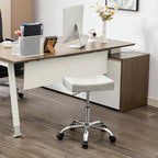 Office Stool with Wheels Faux Leather Workbench