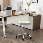 Office Stool with Wheels Faux Leather Workbench