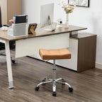 Office Stool with Wheels Faux Leather Workbench