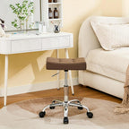 Office Stool with Wheels Faux Leather Workbench