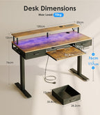 Offigo Height Adjustable Desk Electric Standing