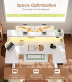 Offigo Standing Desk Height Adjustable with LED