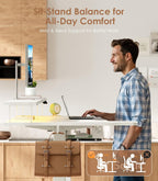 Offigo Standing Desk Height Adjustable with LED