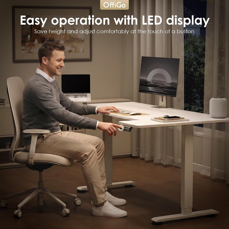 Adjustable Desk U Shaped Standing with 3 Memory