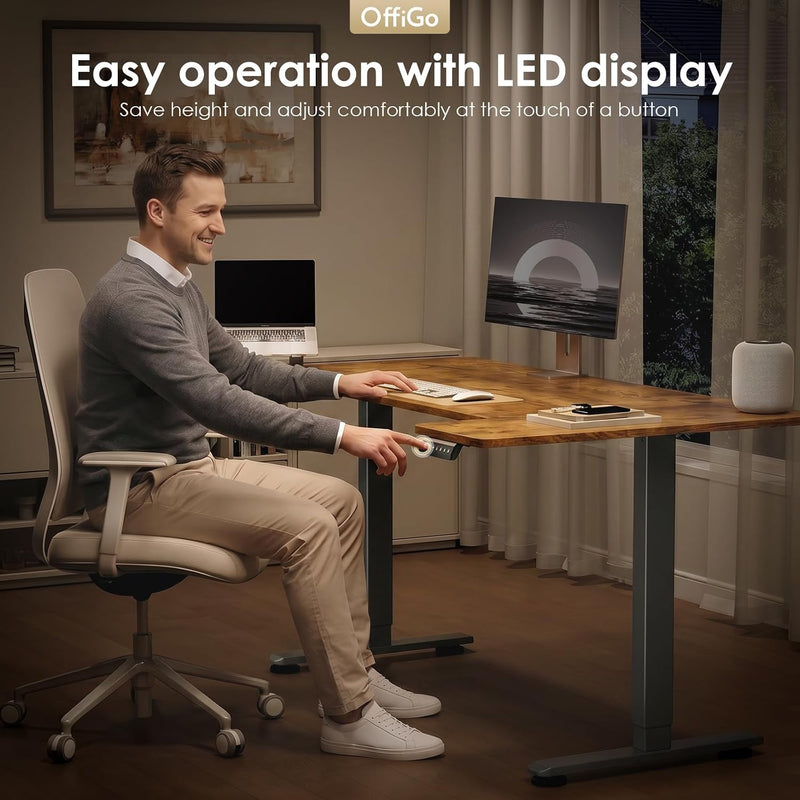 Adjustable Desk U Shaped Standing with 3 Memory